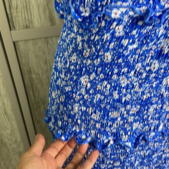 Prettygarden Floral Ruched One Shoulder Tiered Ruffle Bodycon Dress Women's LO - Picture 7 of 16